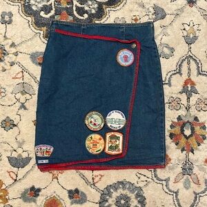 Cool Hand Embroidered Girl Scout Patch Skirt